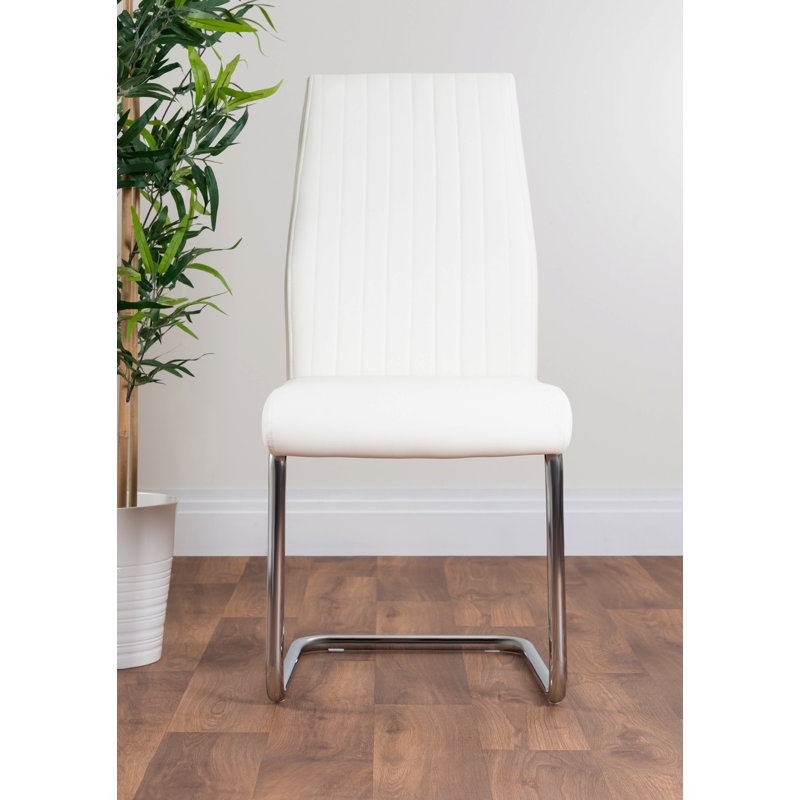 East Urban Home Eubanks High Gloss 4 Seat Rectangular Dining Table Set